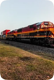 Imagem de um trem passando